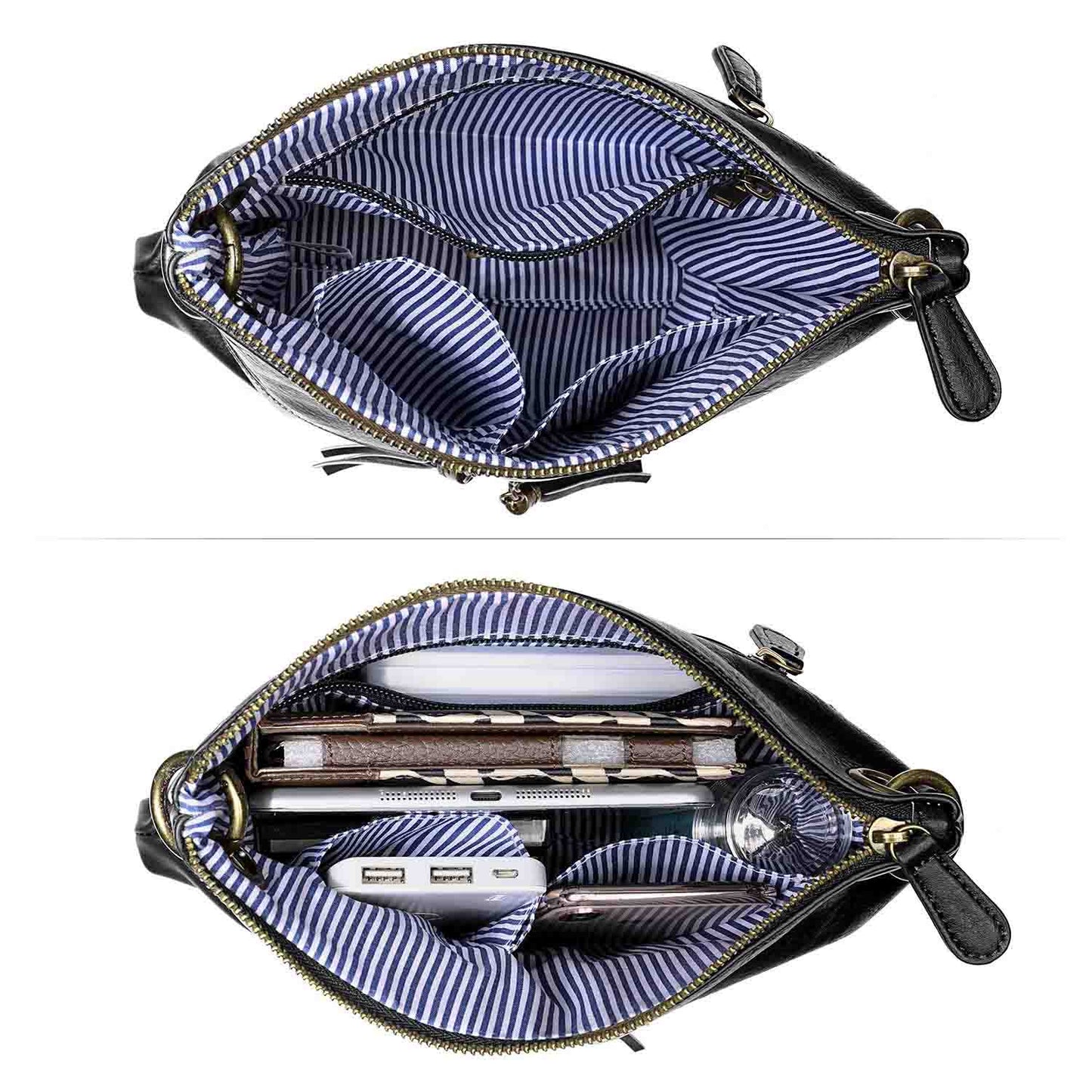 Canvas PU Leather Crossbody Bag