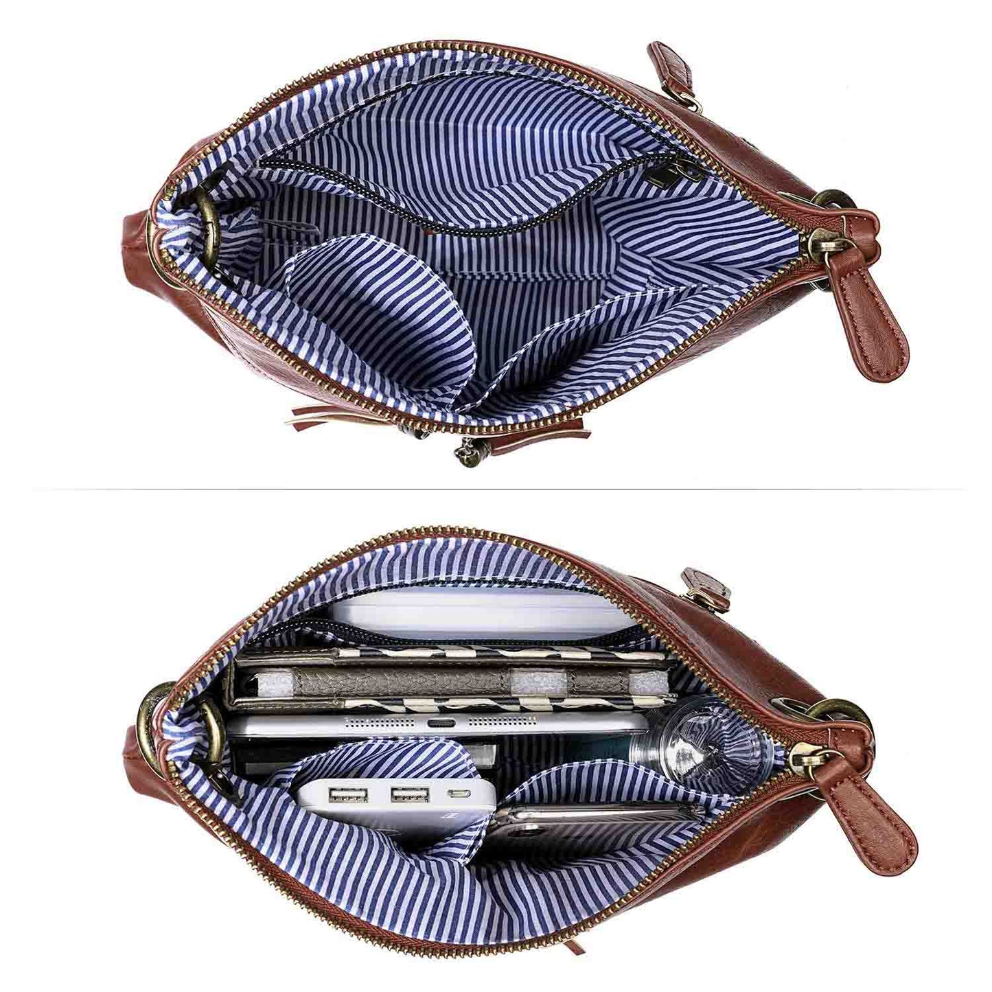 Canvas PU Leather Crossbody Bag