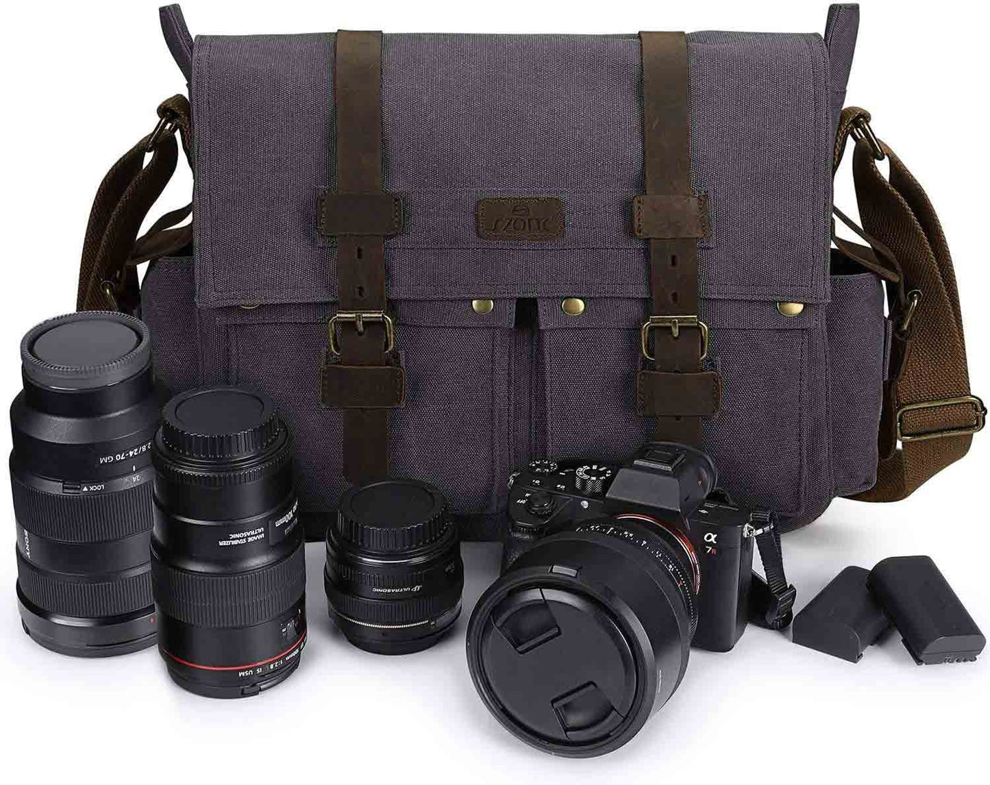 Canvas Camera Messenger Bag
