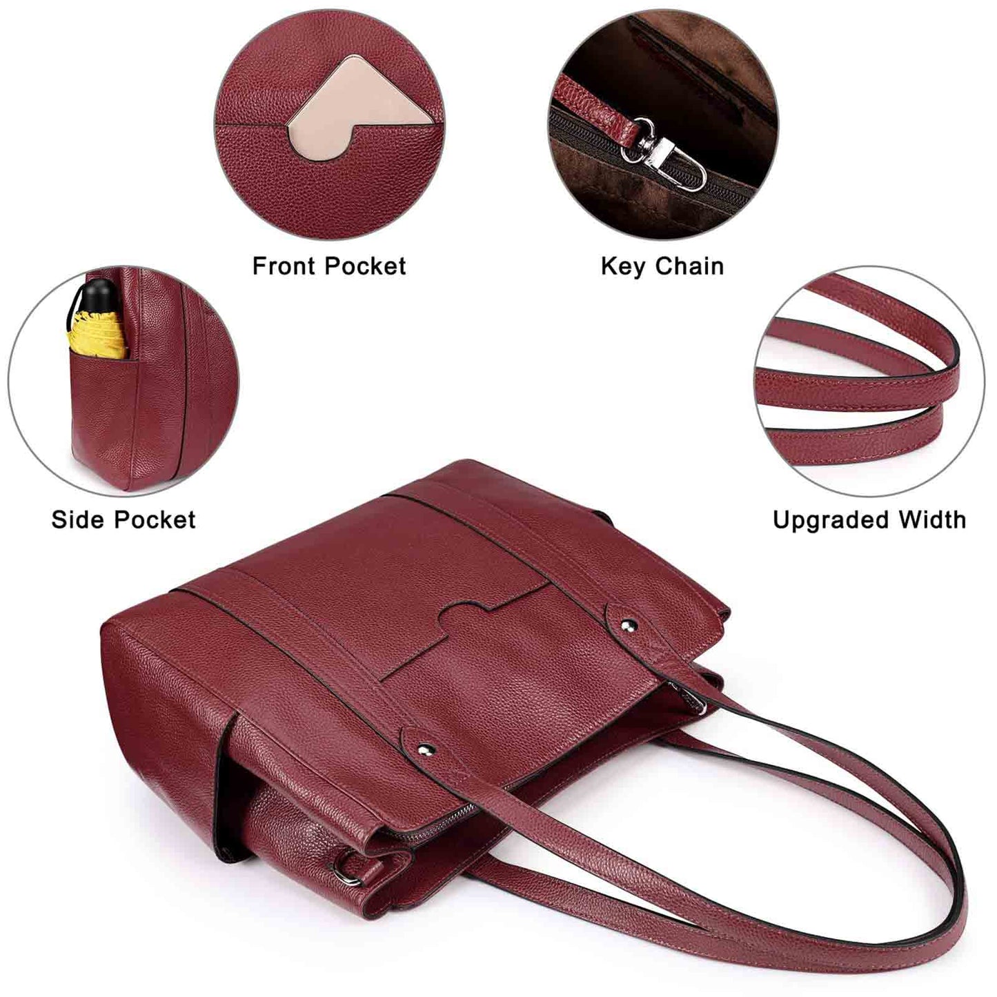 Genuine Leather Work Tote