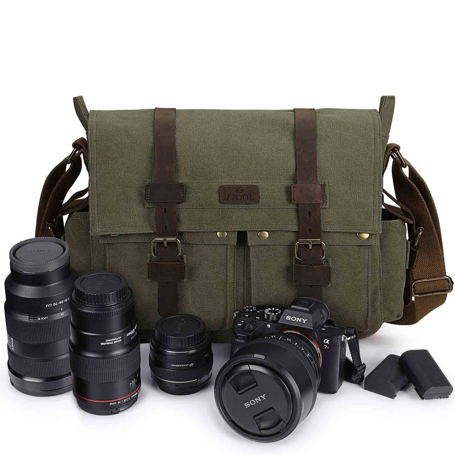 Canvas Camera Messenger Bag
