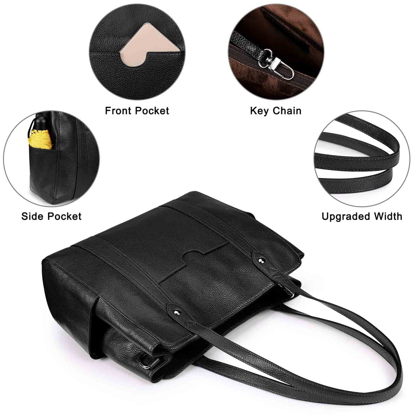 Genuine Leather Work Tote