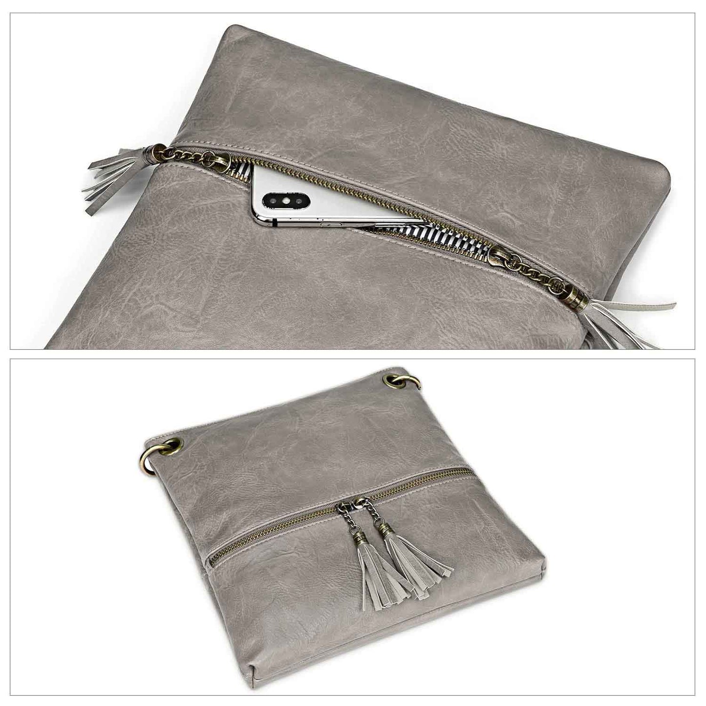 Canvas PU Leather Crossbody Bag