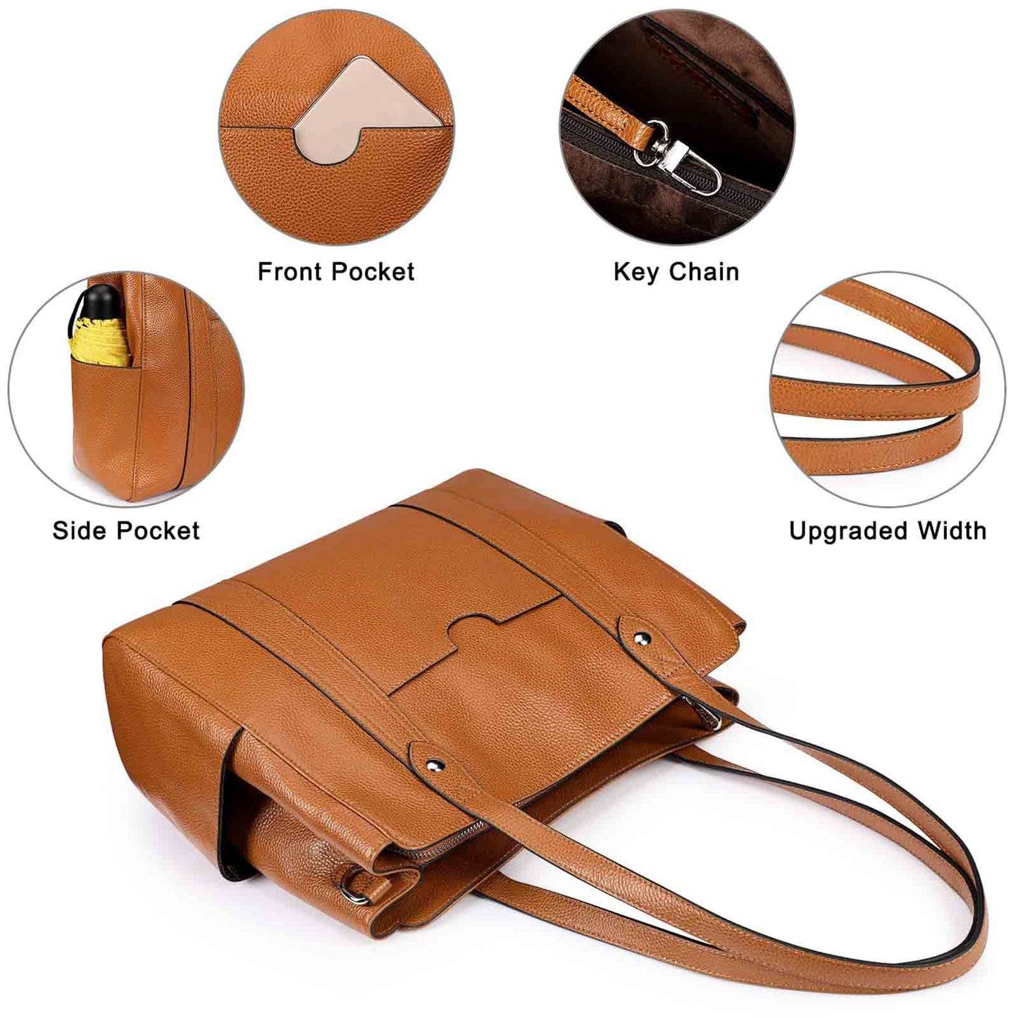 Genuine Leather Work Tote