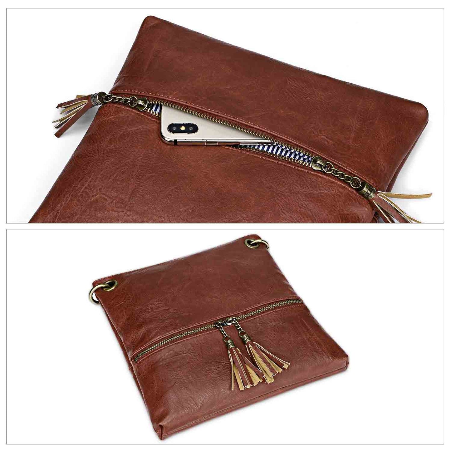Canvas PU Leather Crossbody Bag