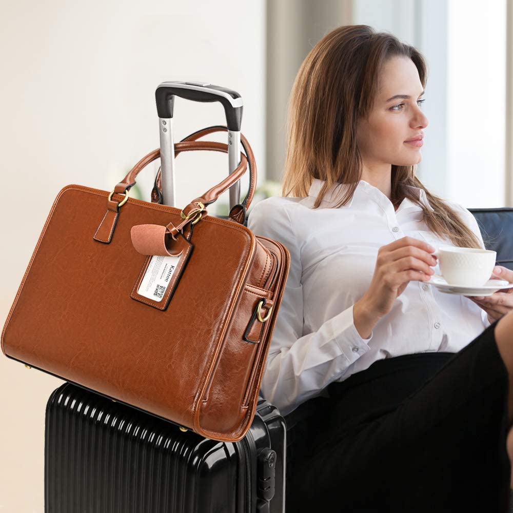 Genuine Leather Briefcase for Women