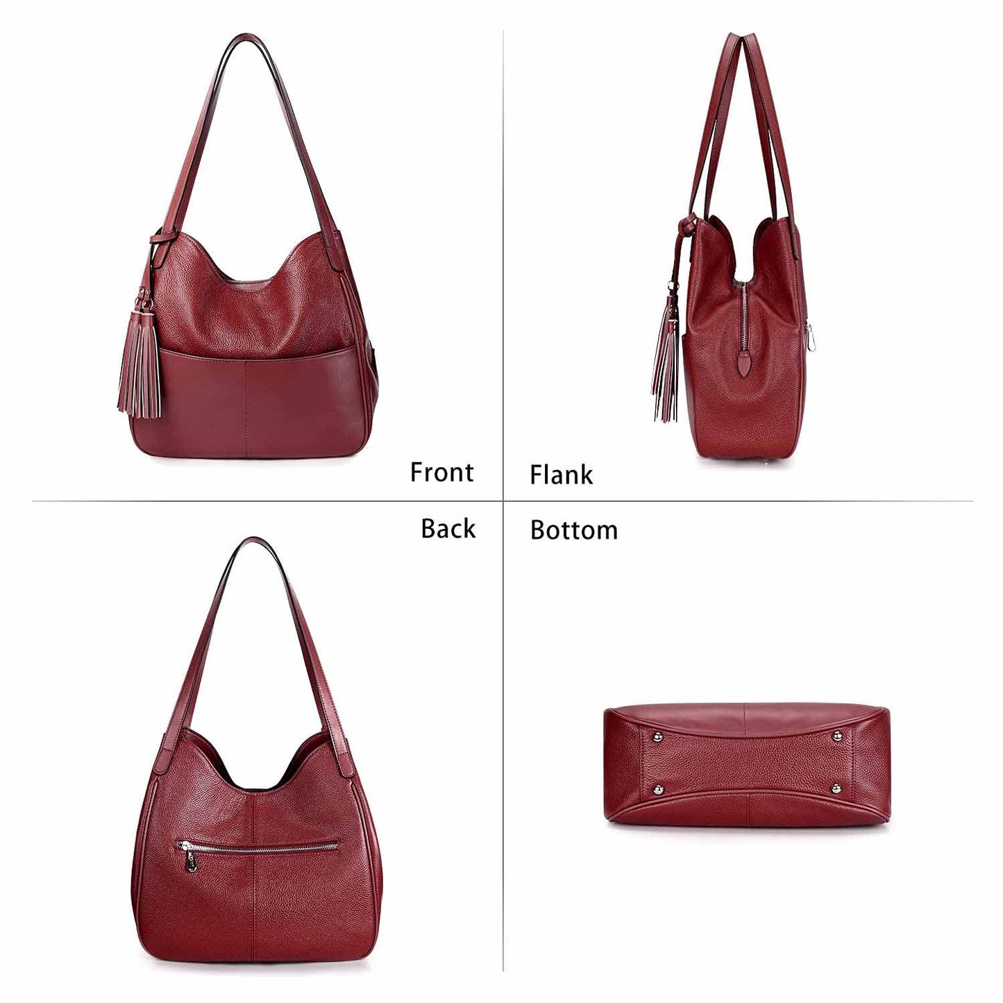 Hobo Tote Bag with Tassel