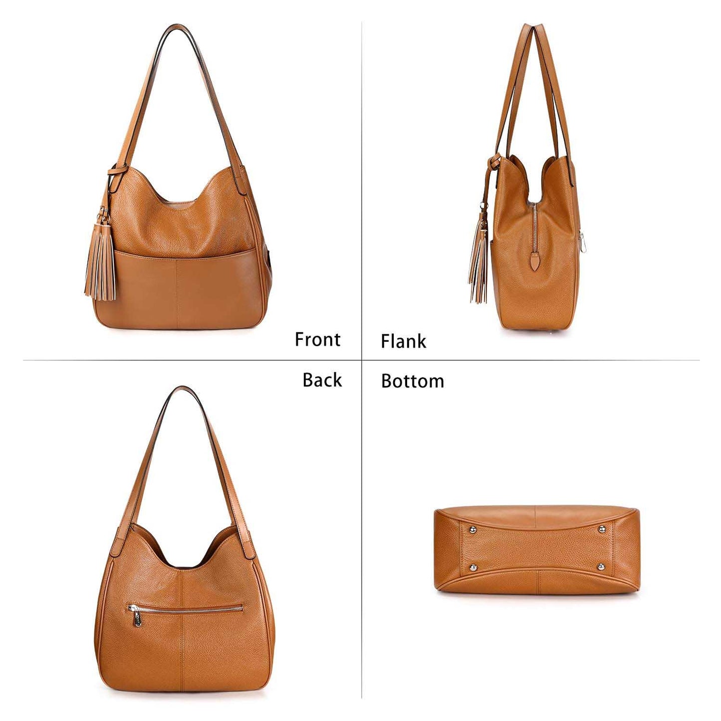 Hobo Tote Bag with Tassel