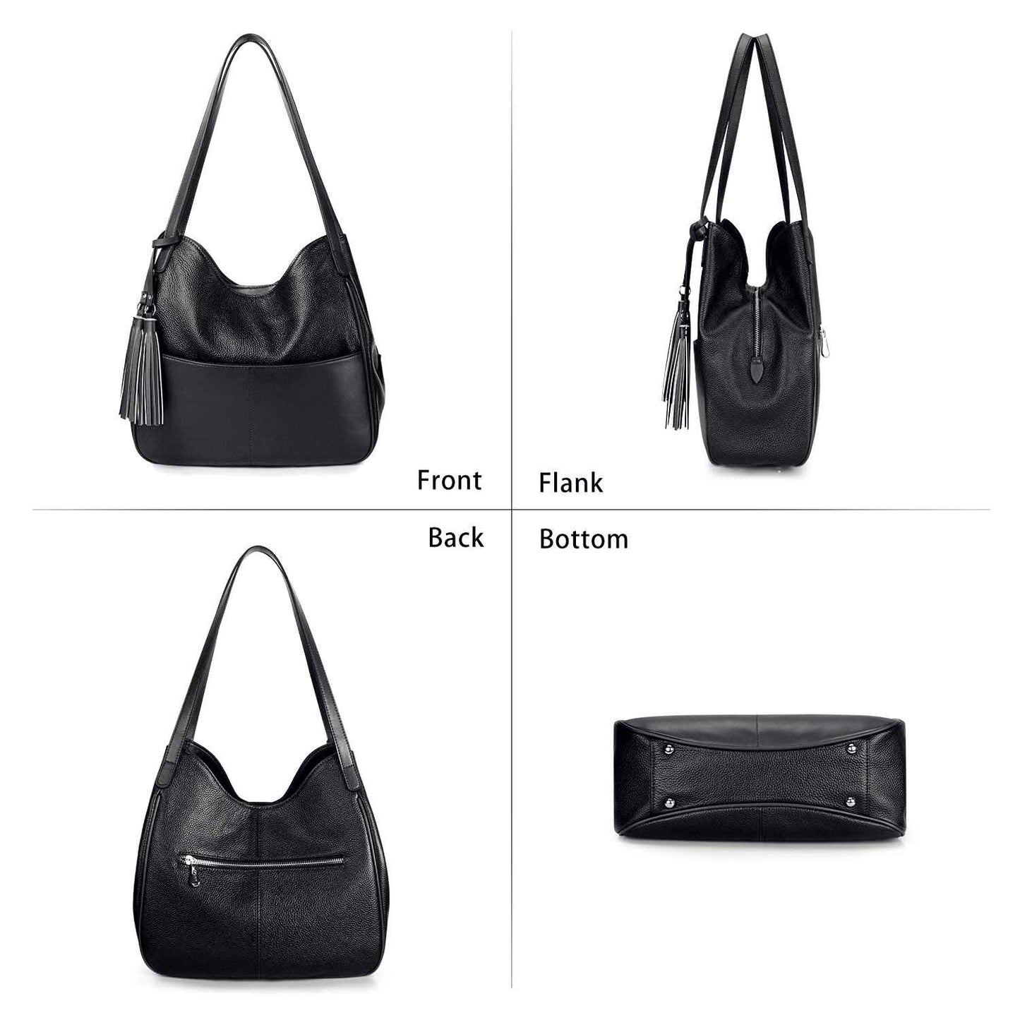 Hobo Tote Bag with Tassel
