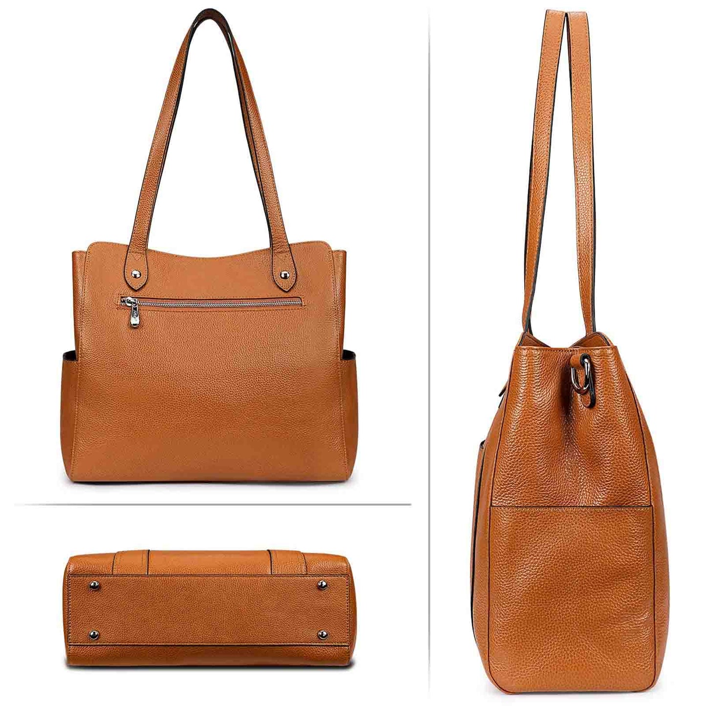 Genuine Leather Work Tote