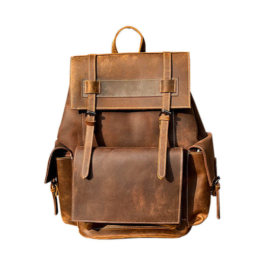 Crazy Horse Leather Backpack