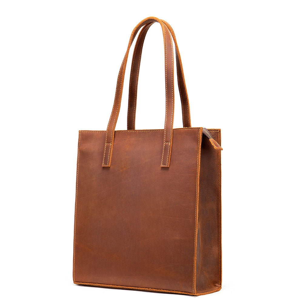 Genuine Leather Work Tote Bag