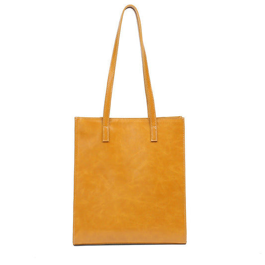 Genuine Leather Work Tote Bag