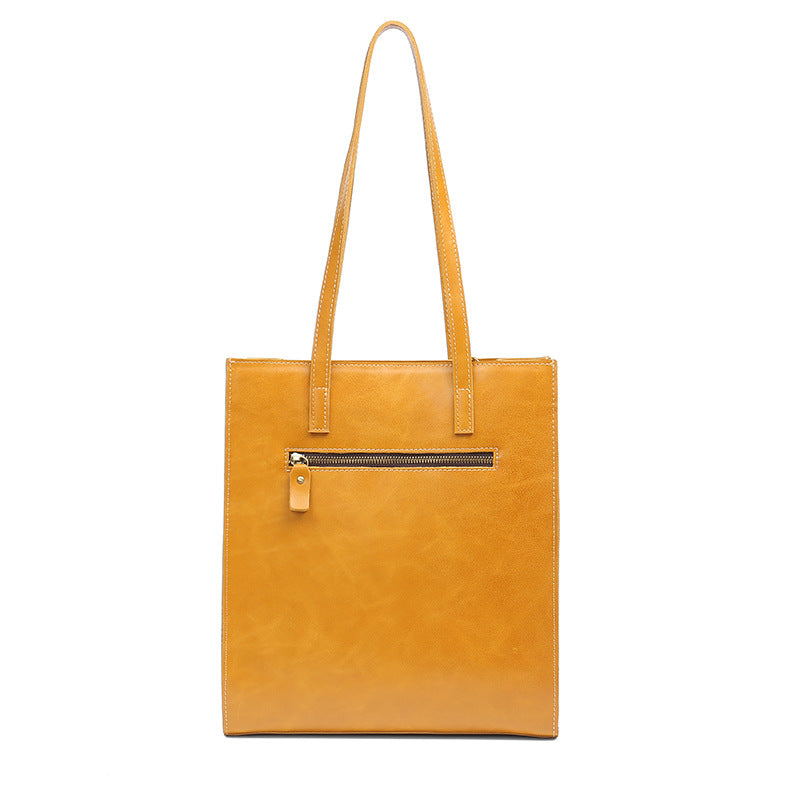 Genuine Leather Work Tote Bag