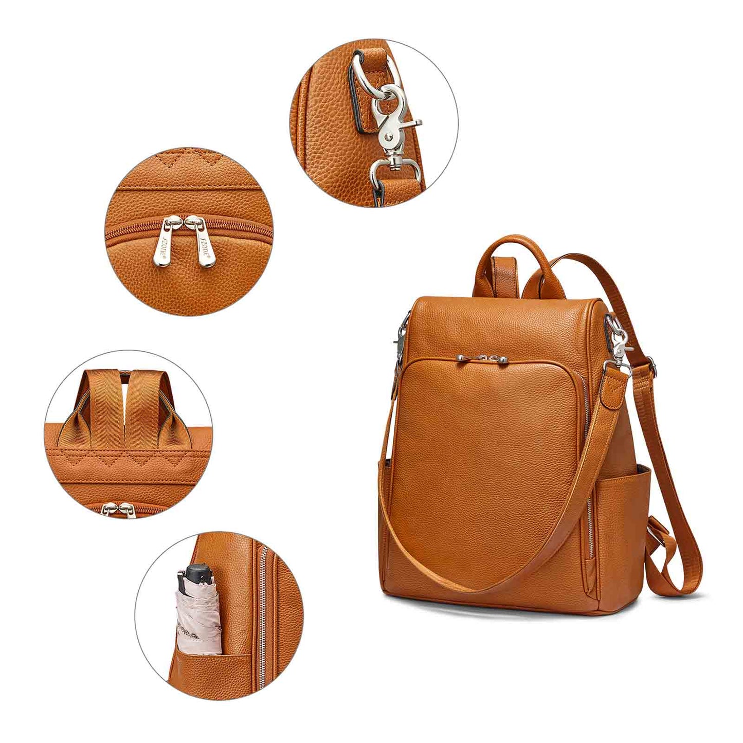 Anti-theft Soft Genuine Leather Backpack