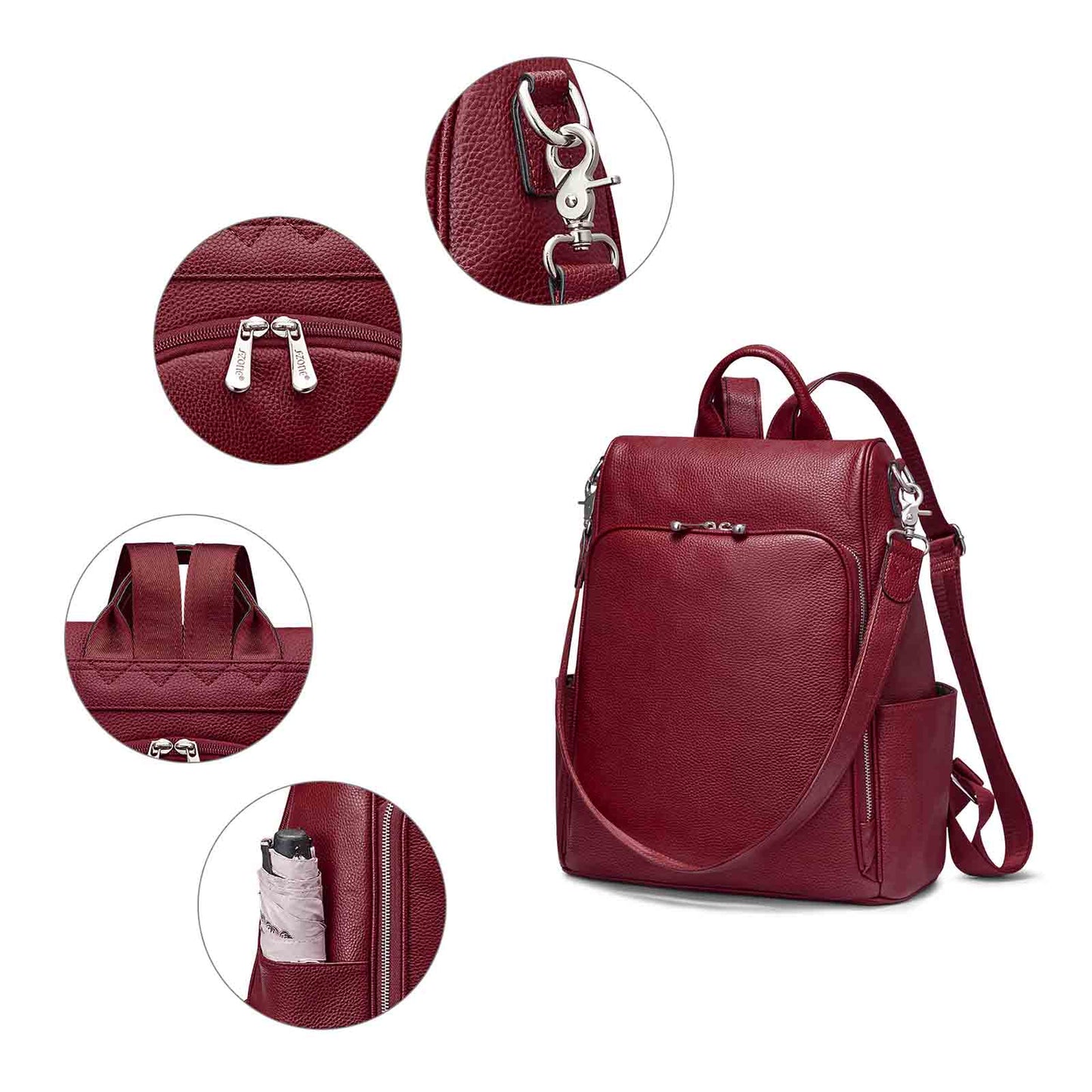 Anti-theft Soft Genuine Leather Backpack