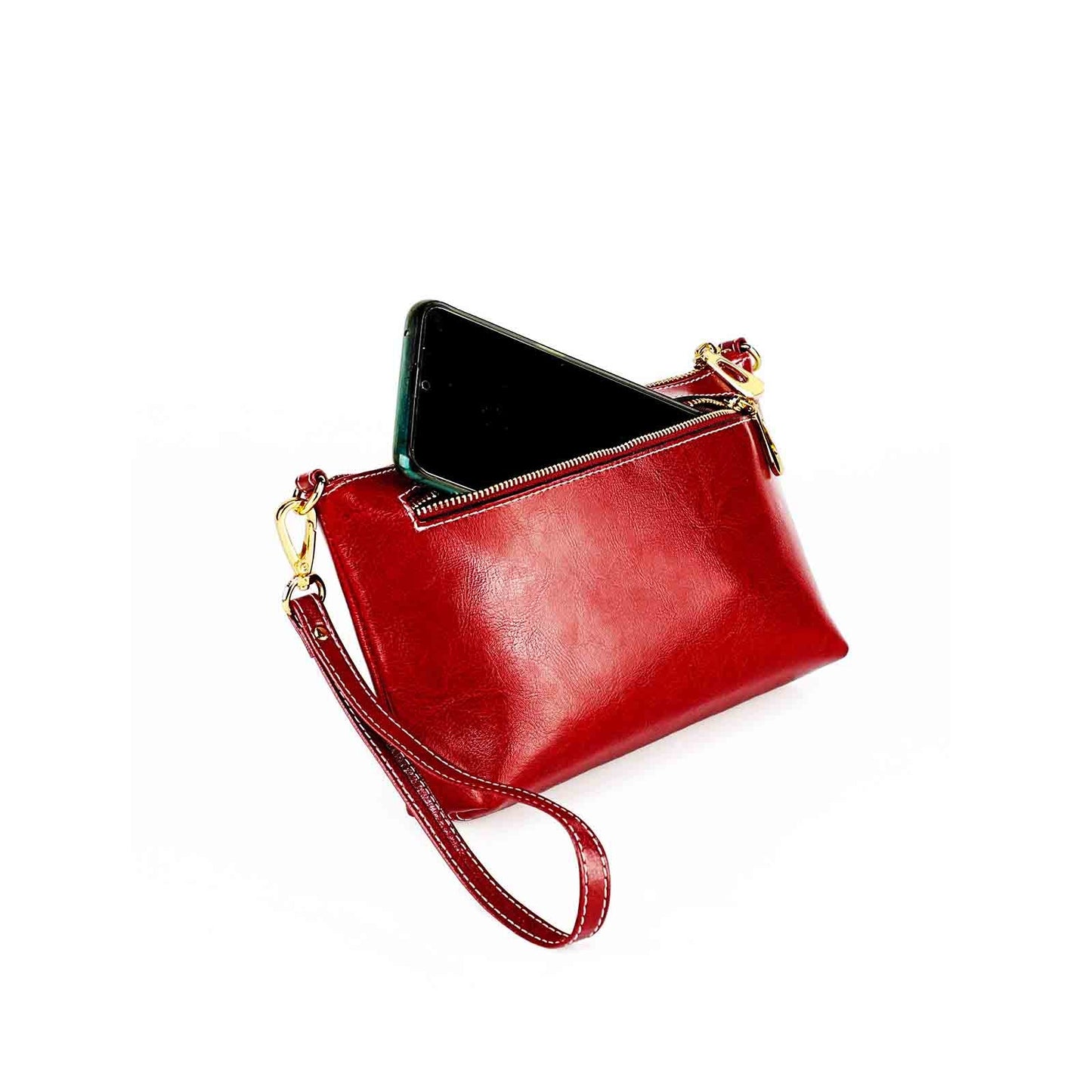 Genuine Leather Women Clutch Handbag