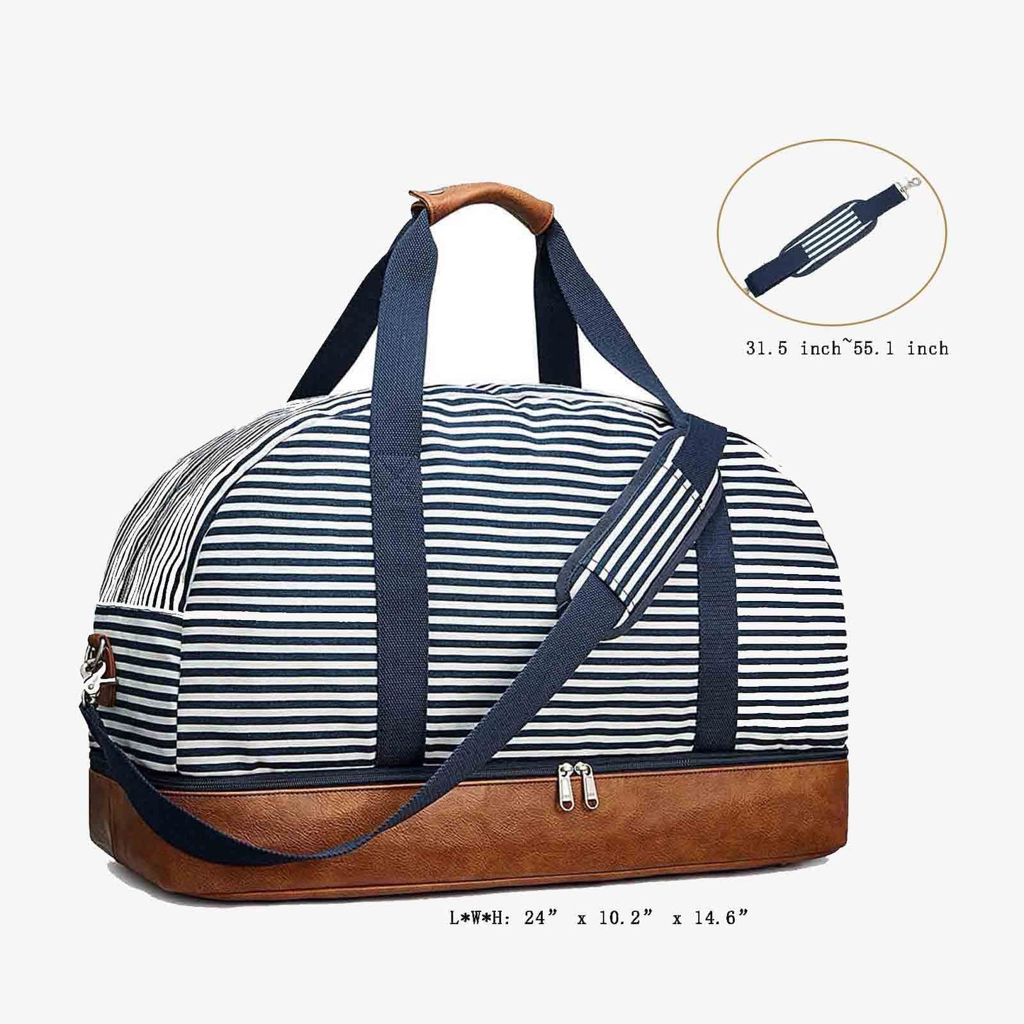 60L Canvas Duffel Bag