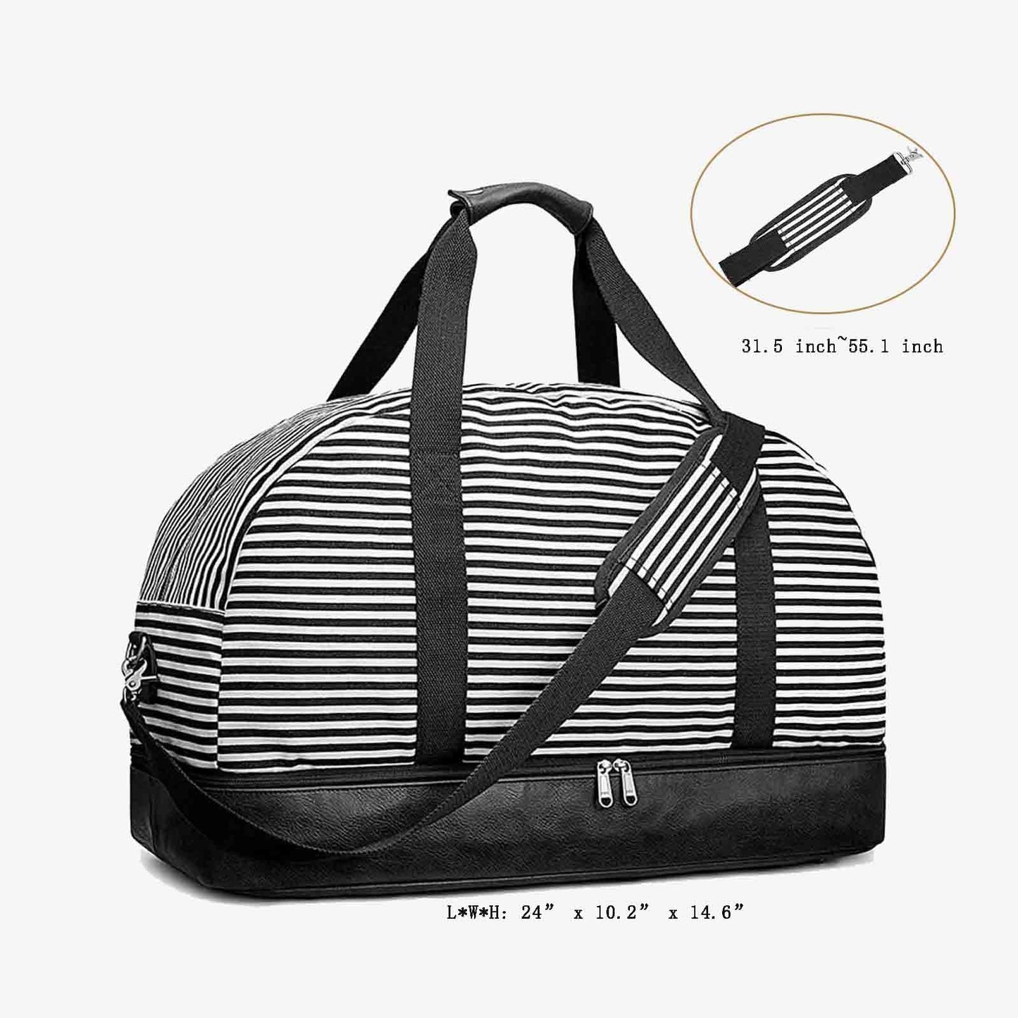 60L Canvas Duffel Bag