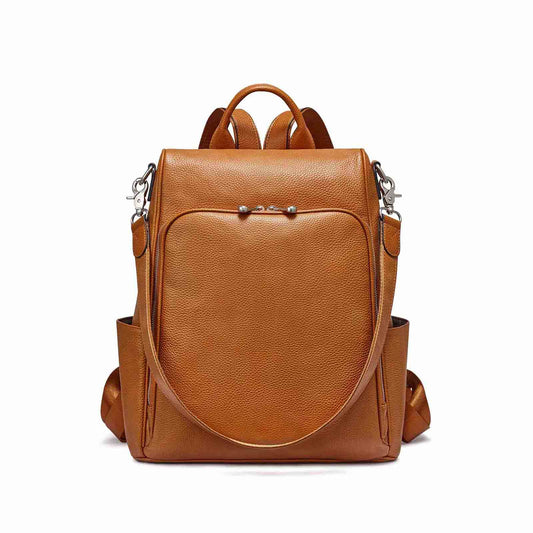 Anti-theft Soft Genuine Leather Backpack