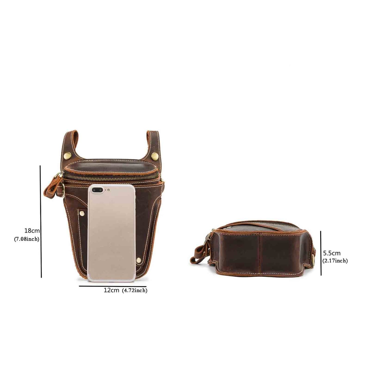 Felix Genuine Leather Belt Bag Fanny Waist Pack