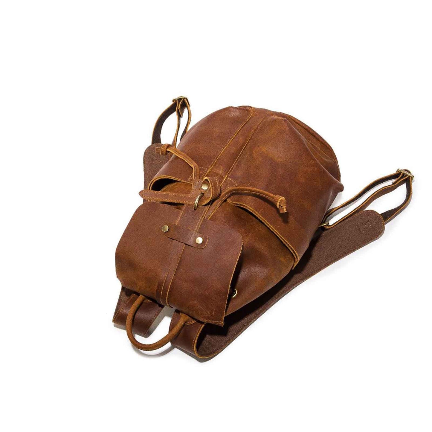 Big Vintage Travel Backpack With Flip