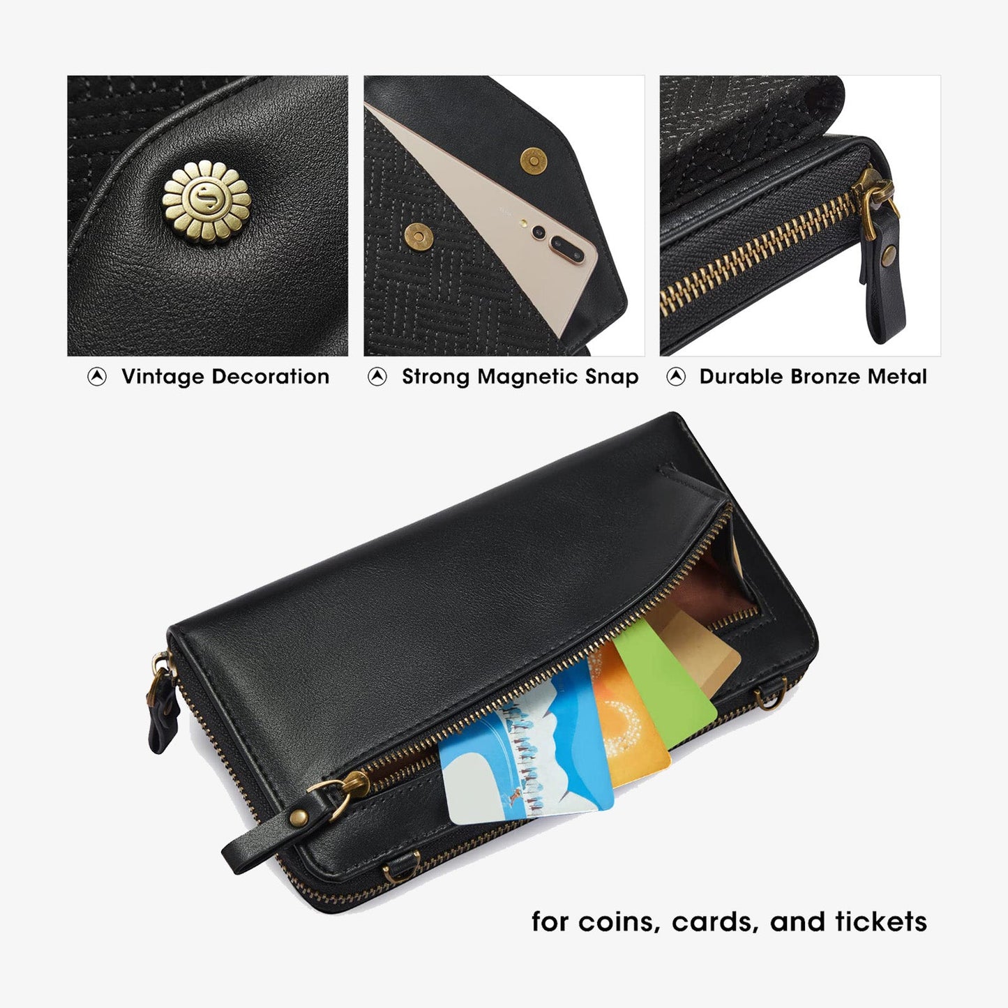 Crossbody Cell Phone Purse With RFID Blocking