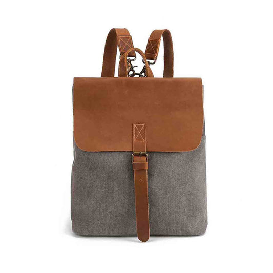 Flap Canvas School Backpack