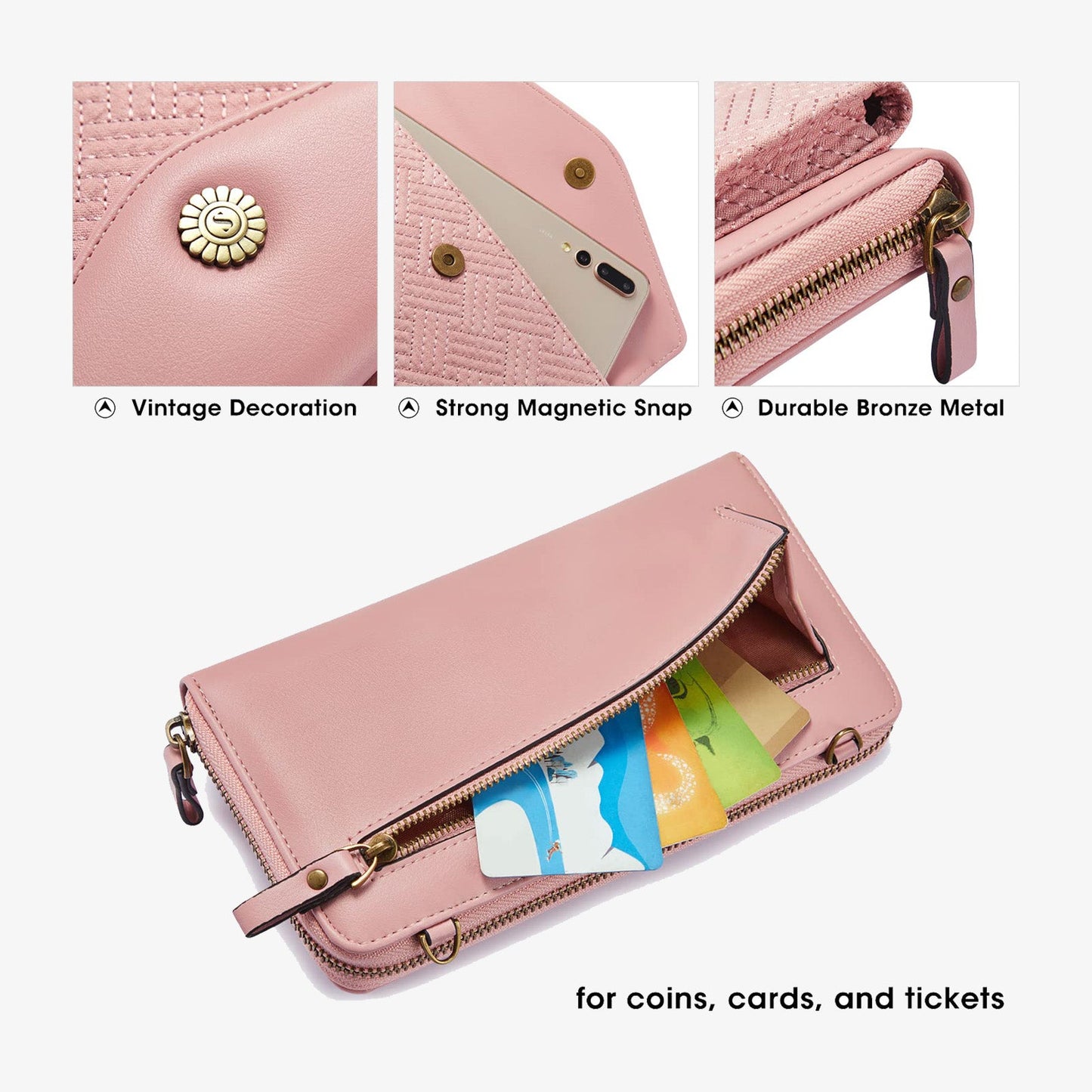 Crossbody Cell Phone Purse With RFID Blocking