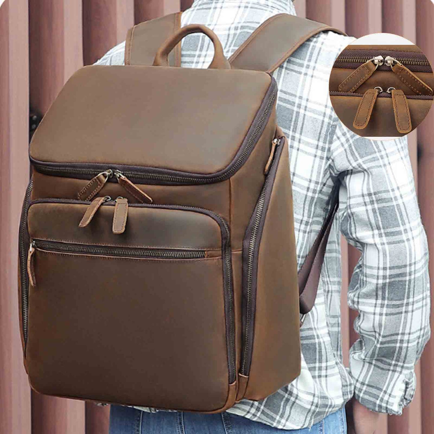 Comfortable Vintage Leather Backpack