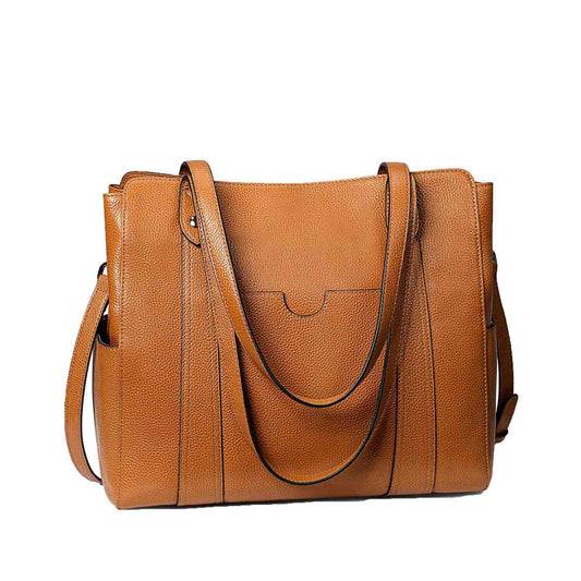 Genuine Leather Work Tote