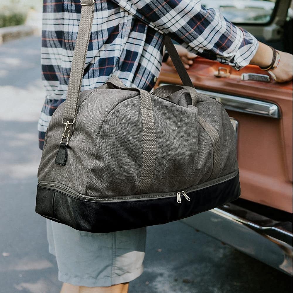 60L Canvas Duffel Bag