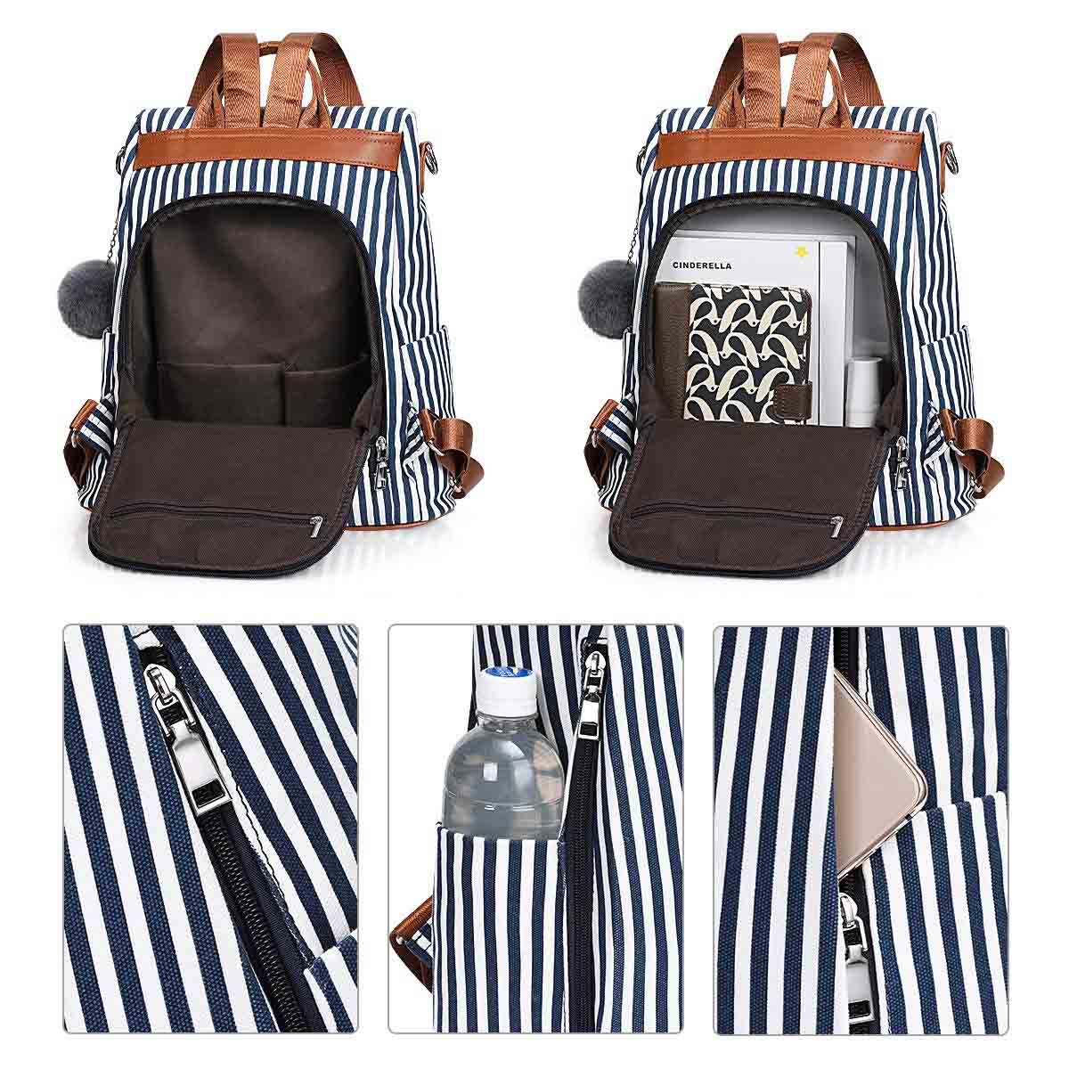 Canvas Anti-theft School Backpack