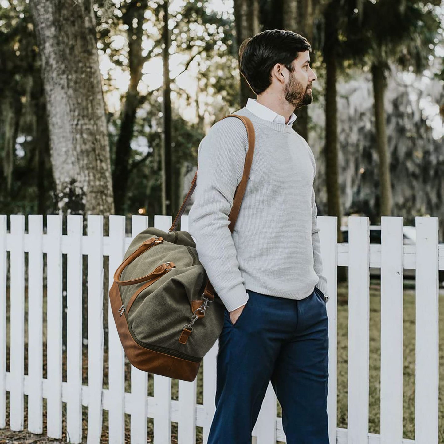 40L Overnight Duffle Bag with Toiletry Bag and Shoe Compartment