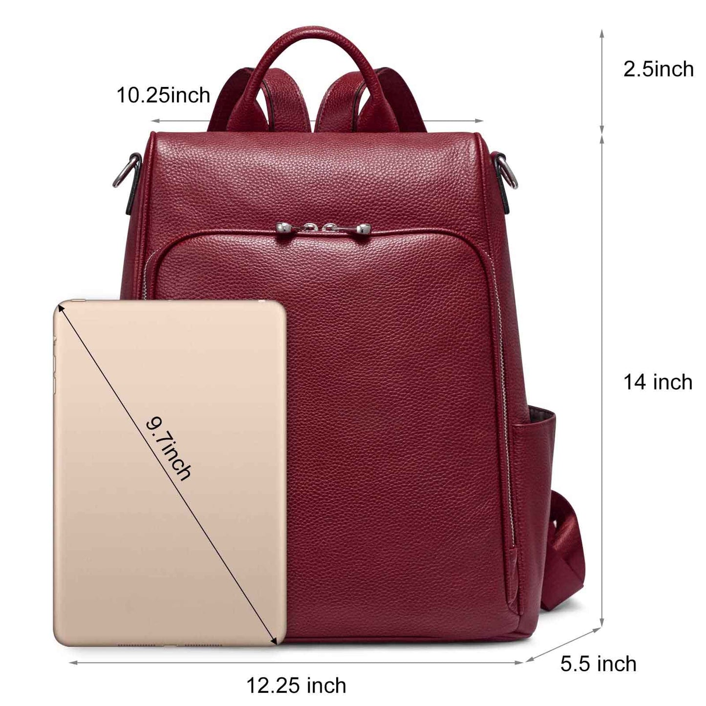 Anti-theft Soft Genuine Leather Backpack