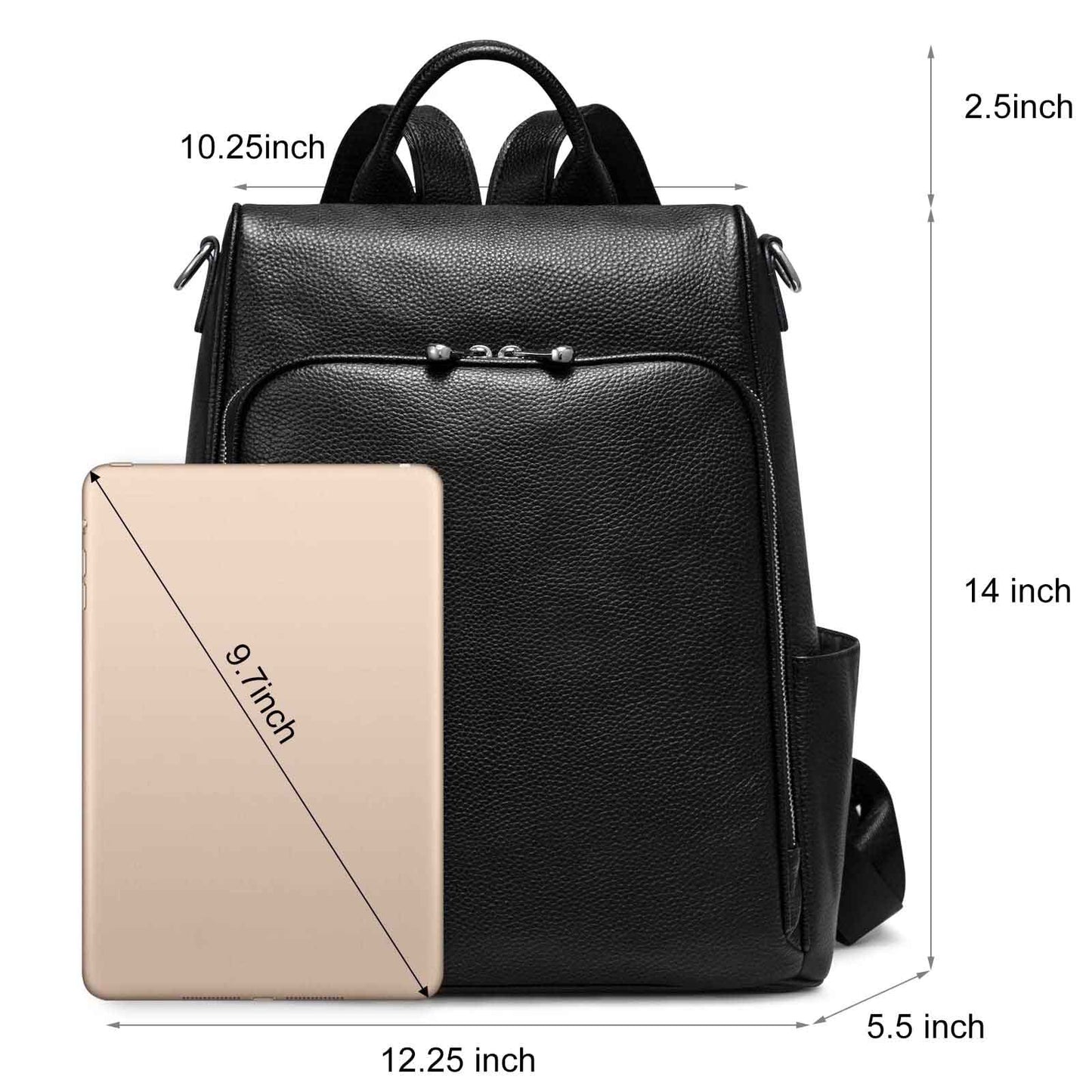 Anti-theft Soft Genuine Leather Backpack