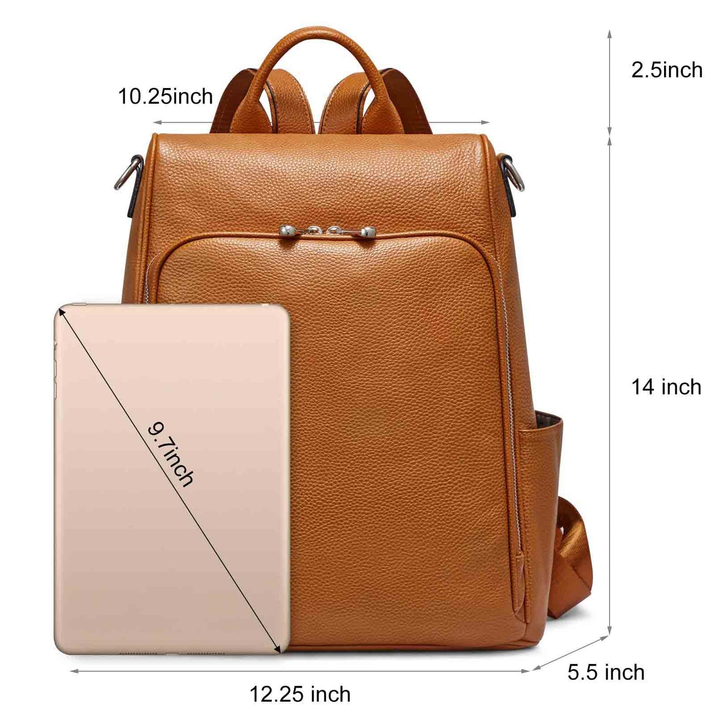 Anti-theft Soft Genuine Leather Backpack