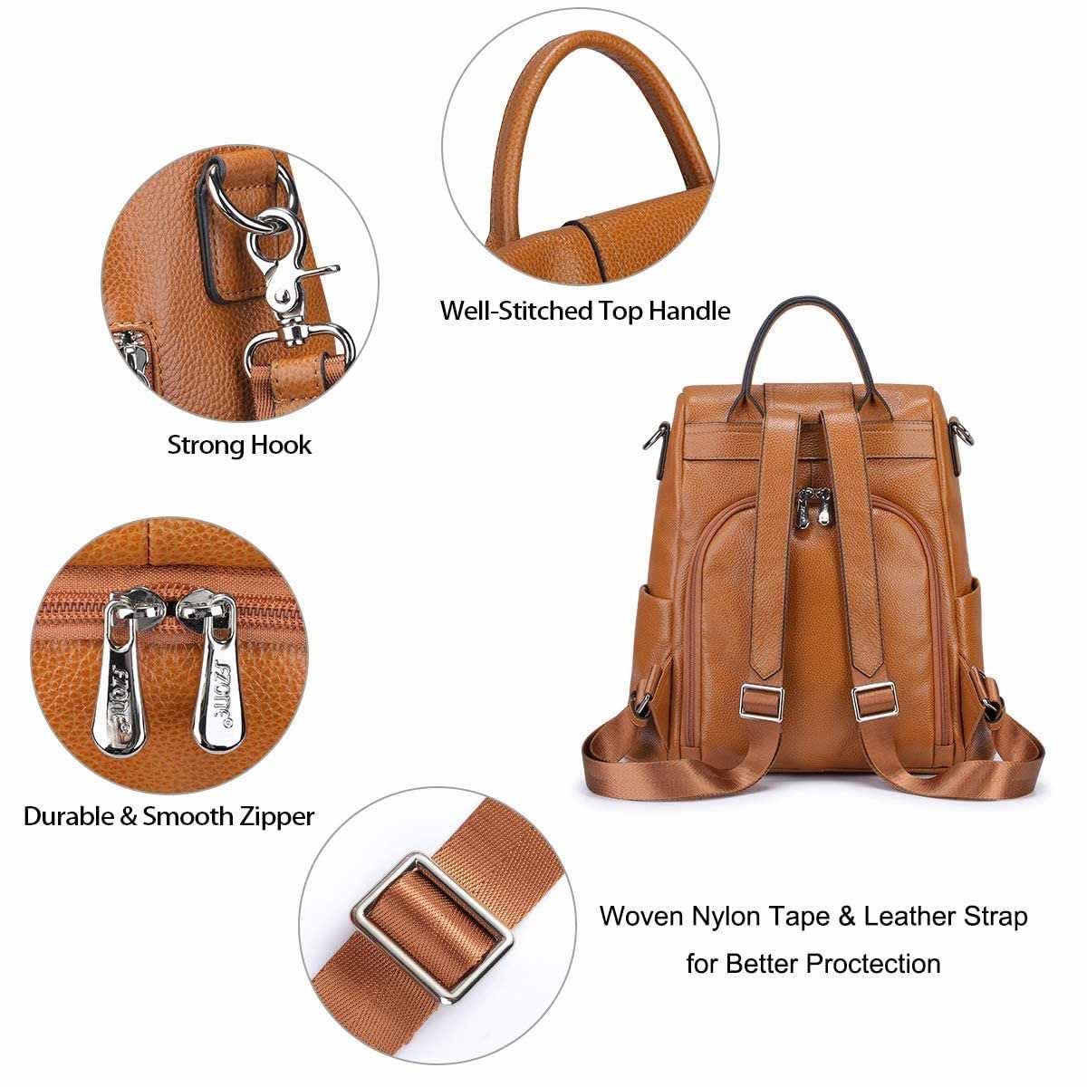 women leather backpack