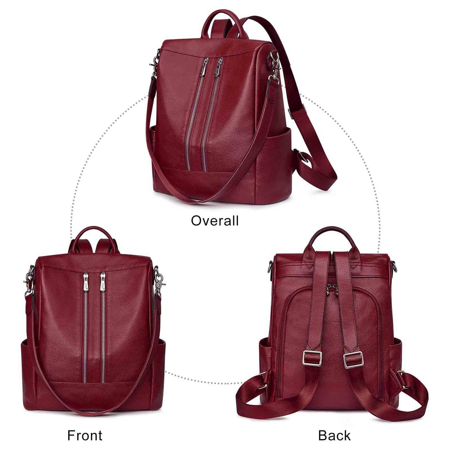 Anti-theft Soft Genuine Leather Backpack