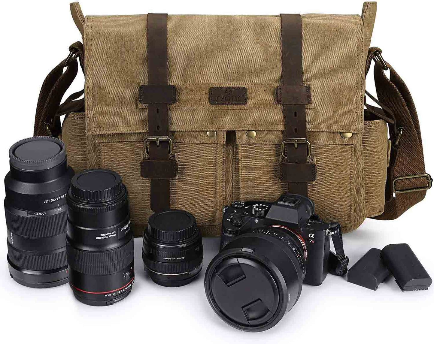 Canvas Camera Messenger Bag