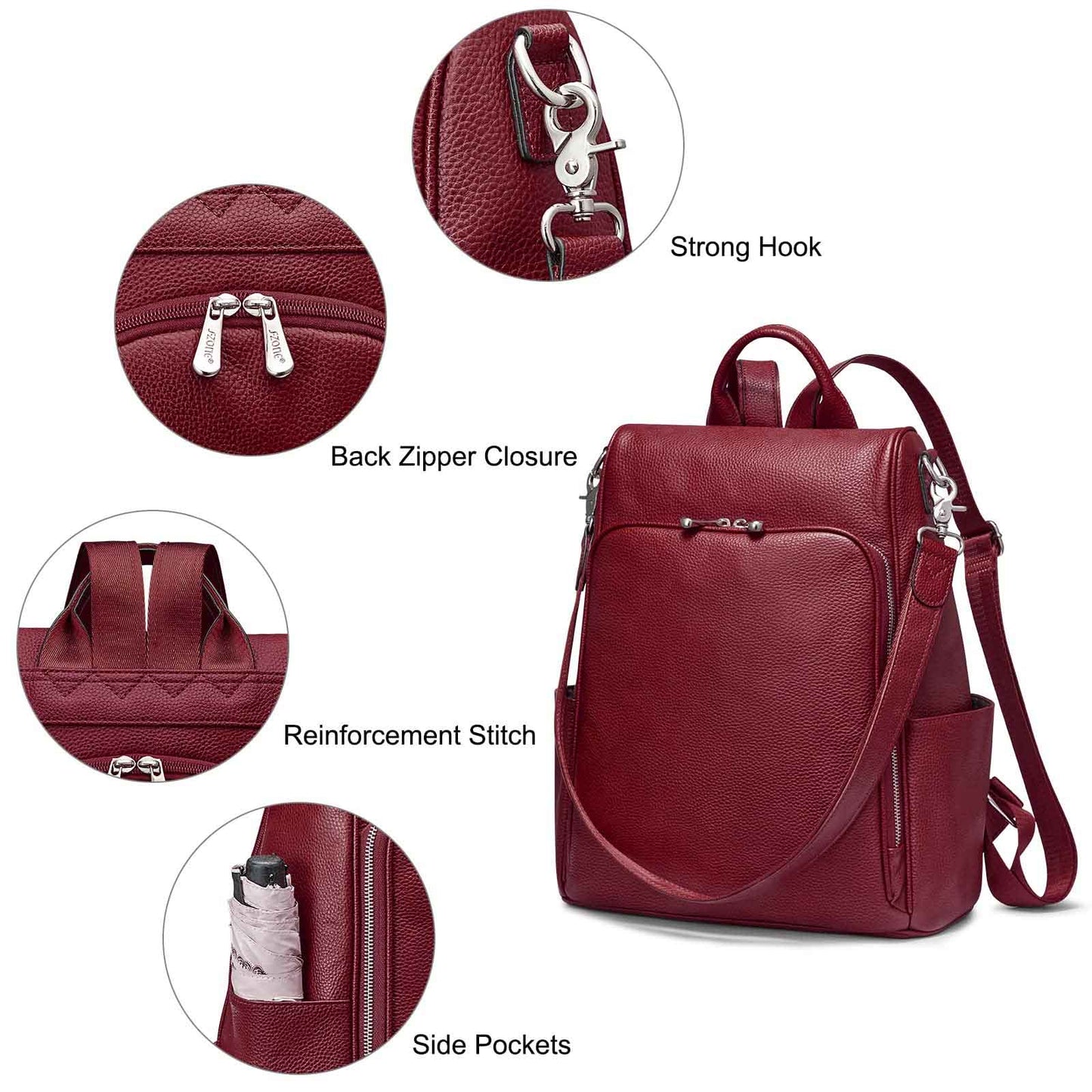 Anti-theft Soft Genuine Leather Backpack