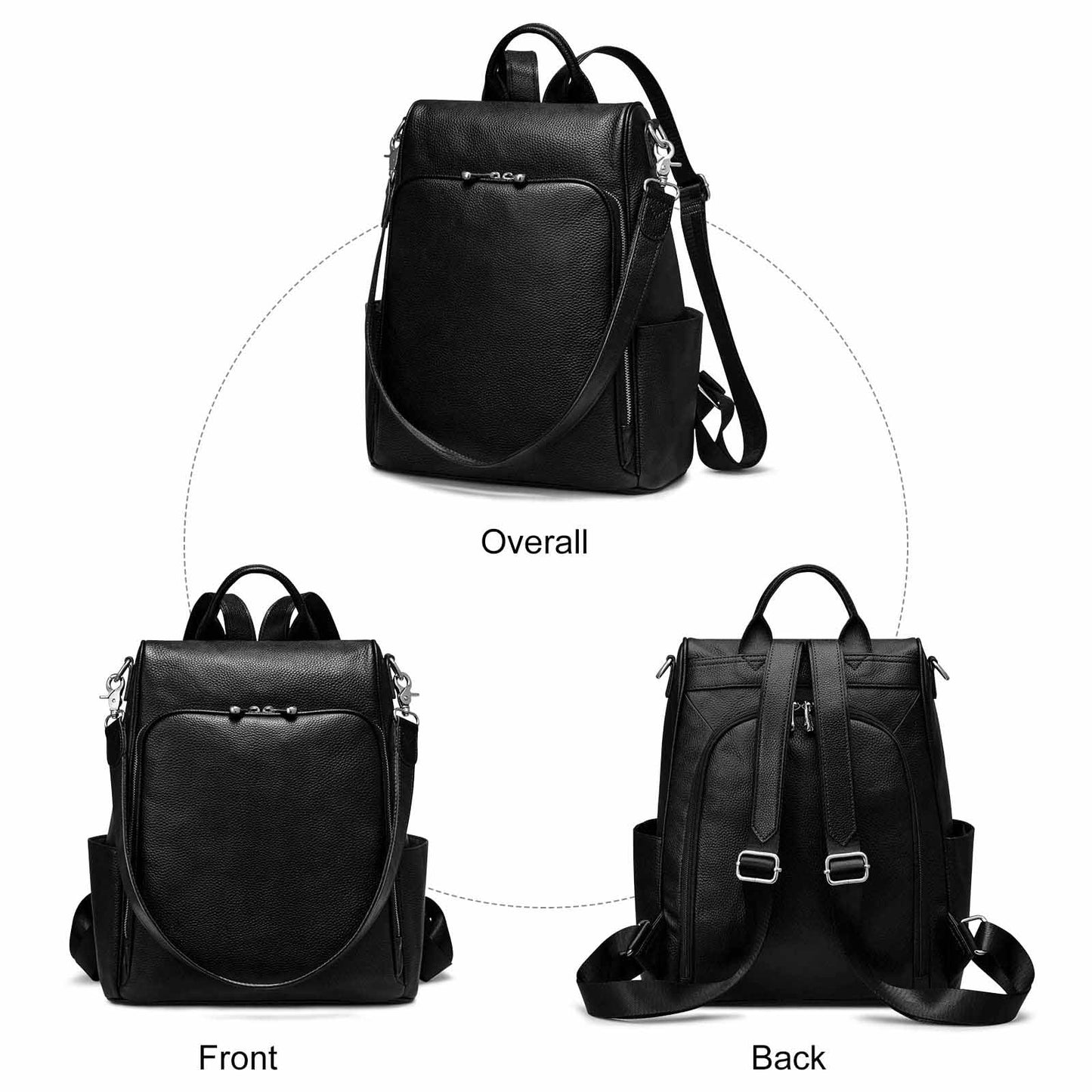 Anti-theft Soft Genuine Leather Backpack