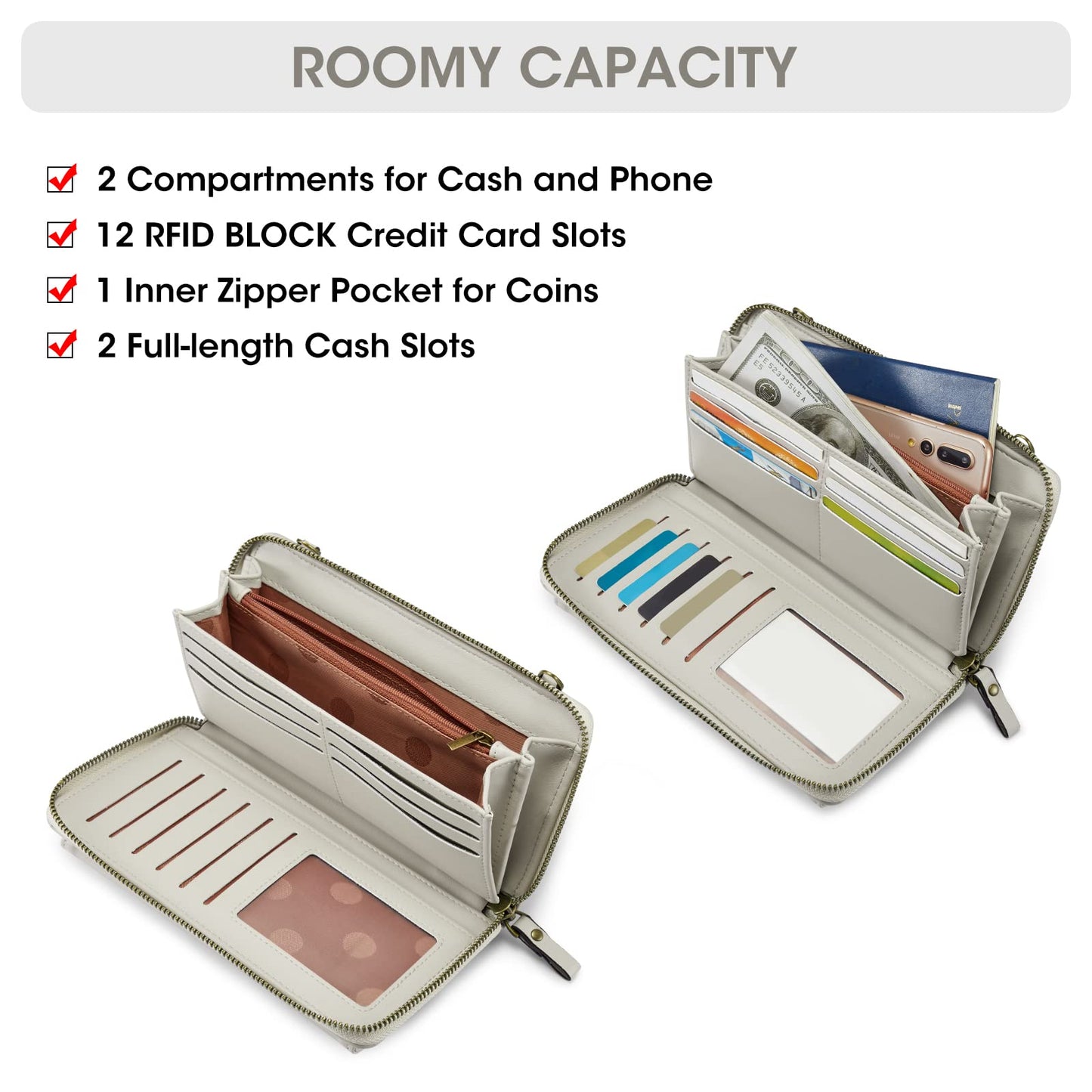 Crossbody Cell Phone Purse With RFID Blocking